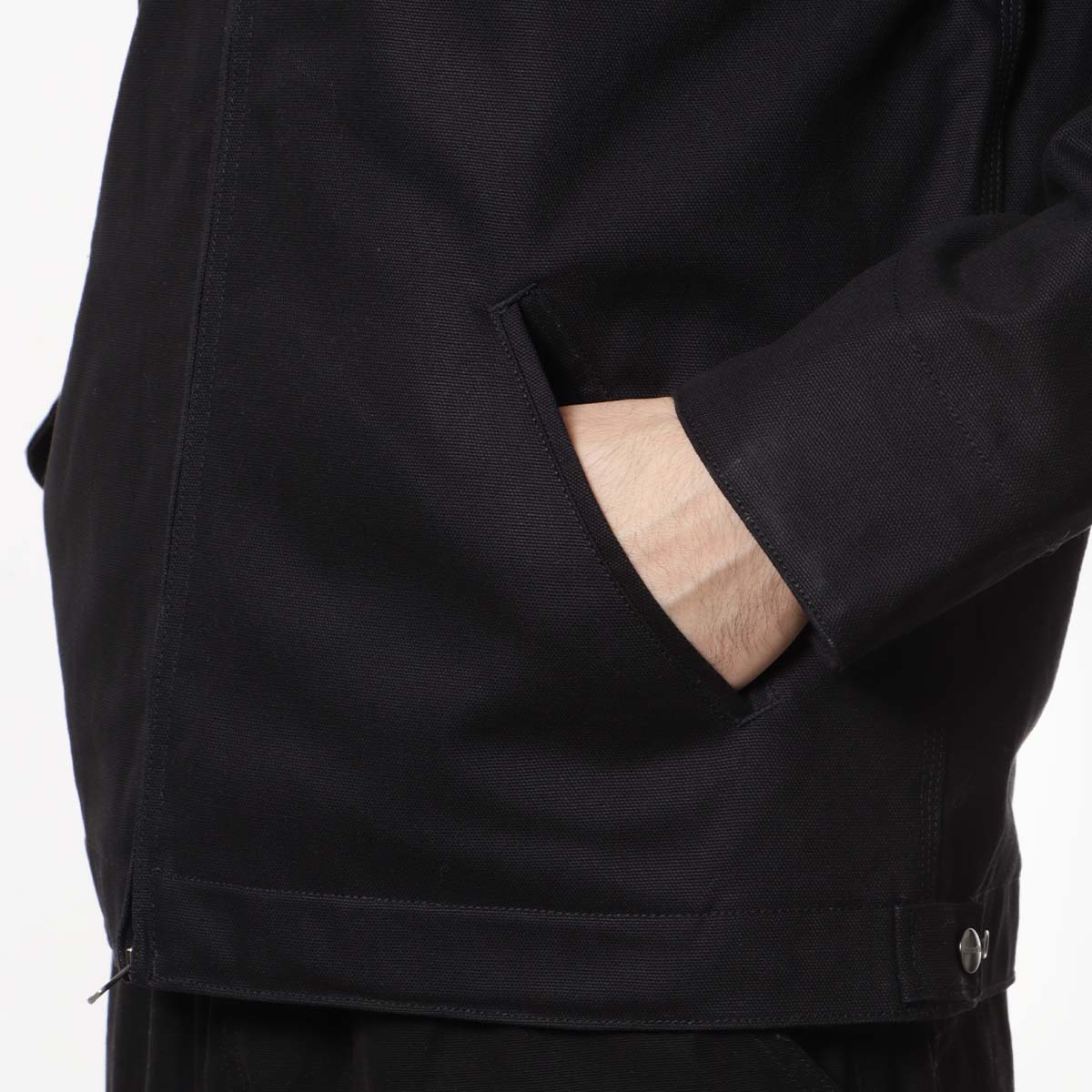 Carhartt WIP Detroit Jacket (Winter), Black Black (Rigid), Detail Shot 3