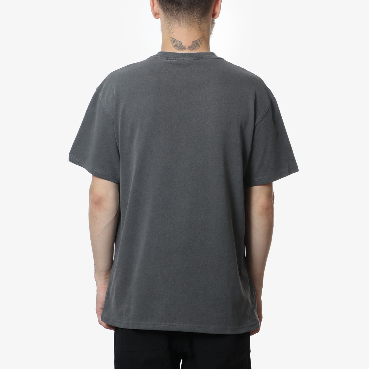 main Carhartt WIP Duster Script T-Shirt, Black (Garment Dyed), Detail Shot 2