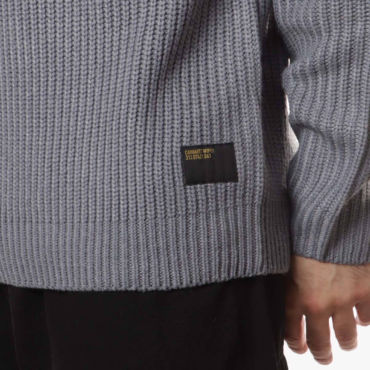 Carhartt WIP Forth Sweater, Dove Grey, Detail Shot 4