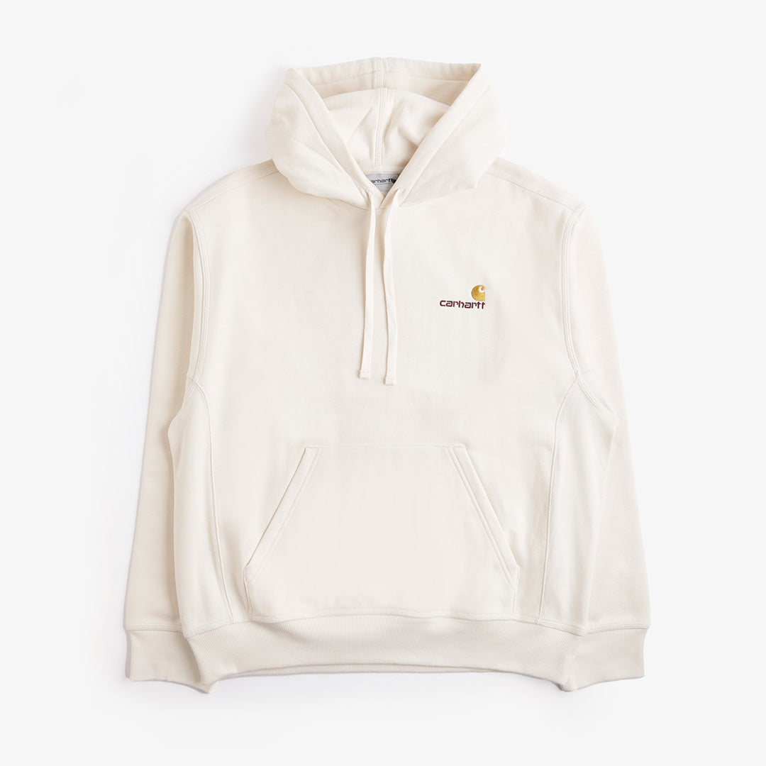 main Carhartt WIP American Script Pullover Hoodie, Natural, Detail Shot 1