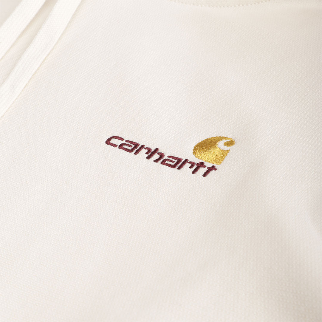 main Carhartt WIP American Script Pullover Hoodie, Natural, Detail Shot 2