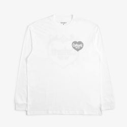 thumbnail Carhartt WIP Long Sleeve Spree T-Shirt, White Grey, Detail Shot 2