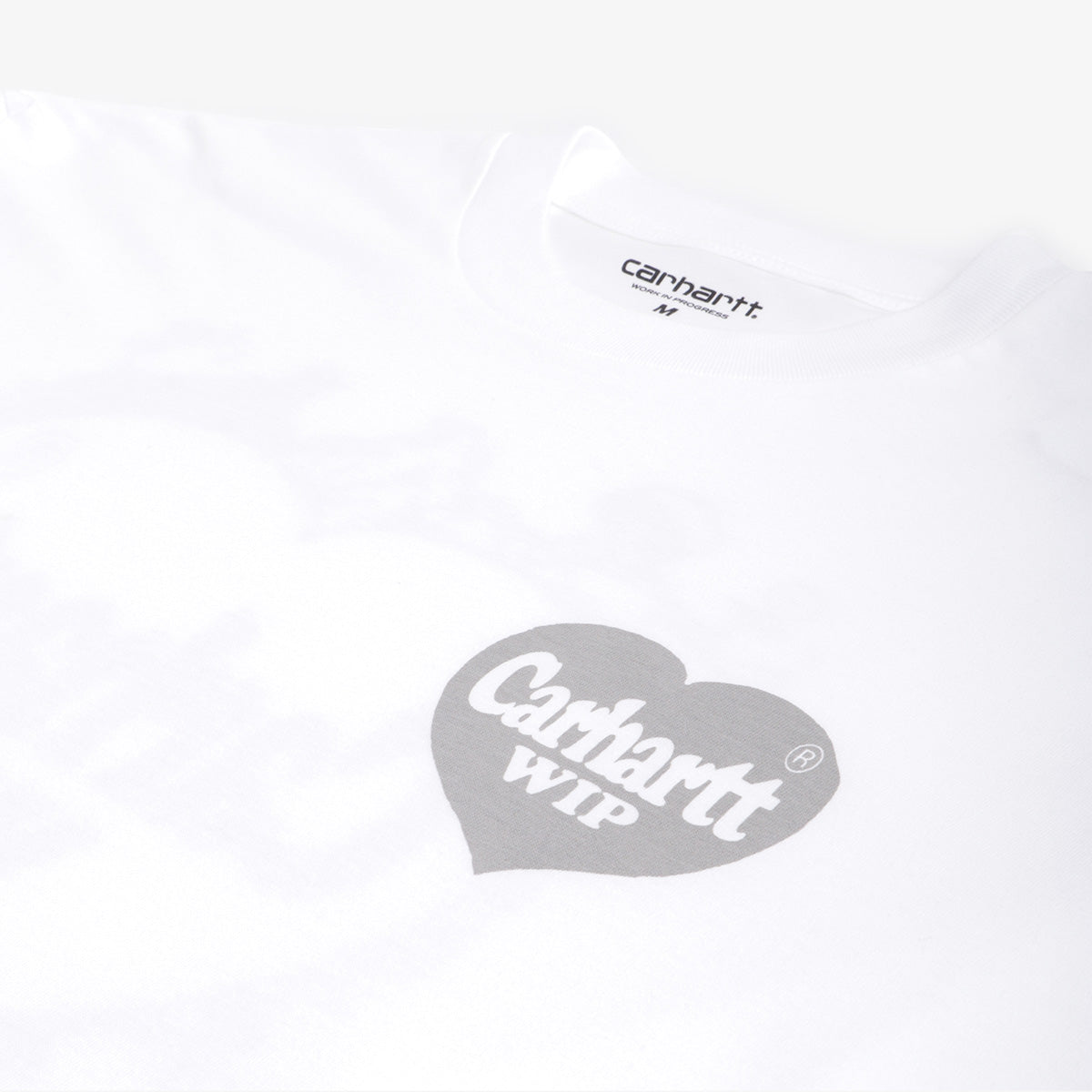 main Carhartt WIP Long Sleeve Spree T-Shirt, White Grey, Detail Shot 3