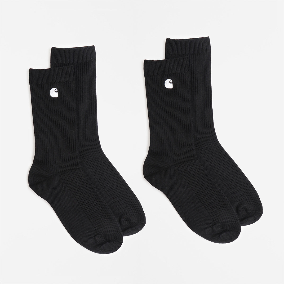 Carhartt WIP Madison 2 Pack Socks, Black White + Black White, Detail Shot 1