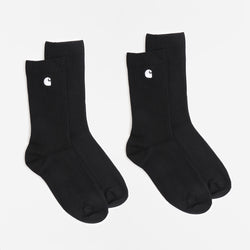 thumbnail Carhartt WIP Madison 2 Pack Socks, Black White + Black White, Detail Shot 1