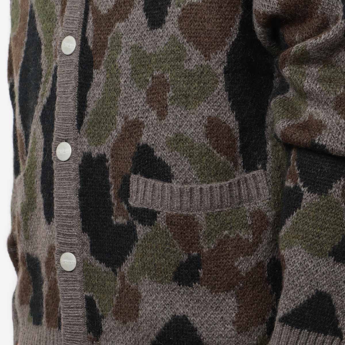 Carhartt WIP Merton Cardigan Camo Duck Jacquard Grey Urban Industry