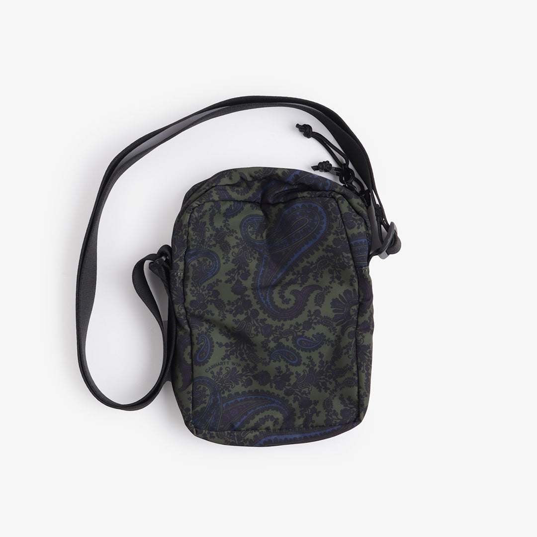 main Carhartt WIP Neva Shoulder Pouch, Paisley Print Plant, Detail Shot 3