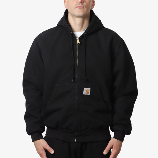 Carhartt WIP OG Active Jacket (Winter), Black (Aged Canvas), Detail Shot 1