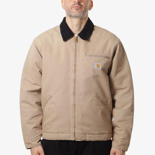 Carhartt WIP OG Detroit Jacket (Winter), Peanut Black (Aged Canvas), Detail Shot 1