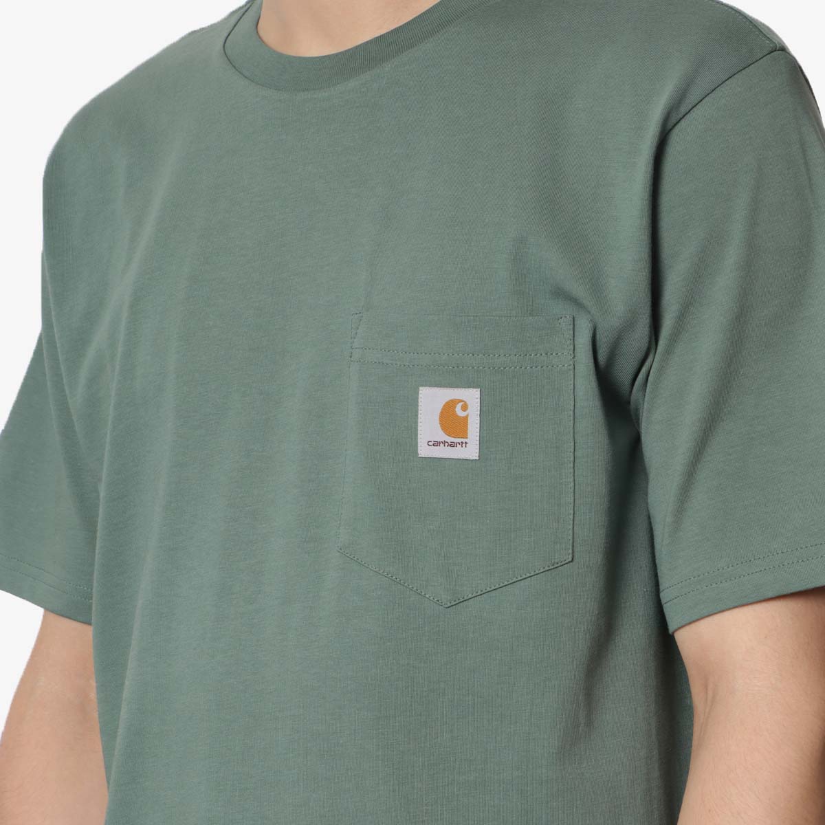 Carhartt WIP Pocket T-Shirt, Duck Green, Detail Shot 2