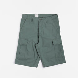 thumbnail Carhartt WIP Regular Cargo Shorts, Duck Green (Rinsed), Detail Shot 1