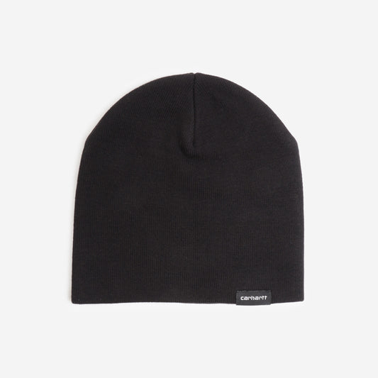 Carhartt WIP Scripter Beanie, Black, Detail Shot 1