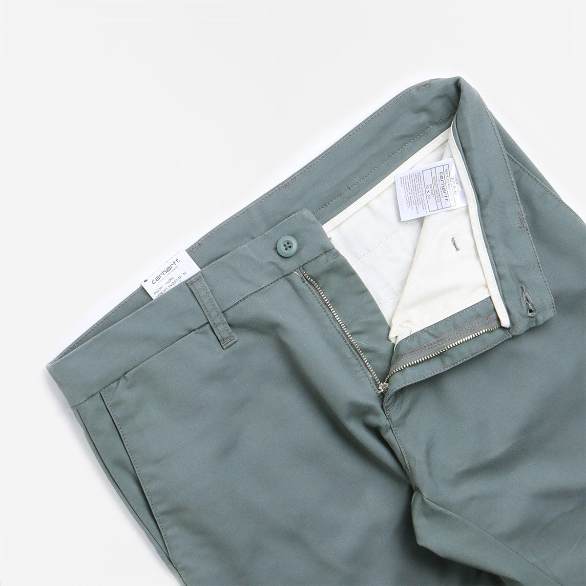 main Carhartt WIP Sid Pant, Smoke Green (Rinsed), Detail Shot 4