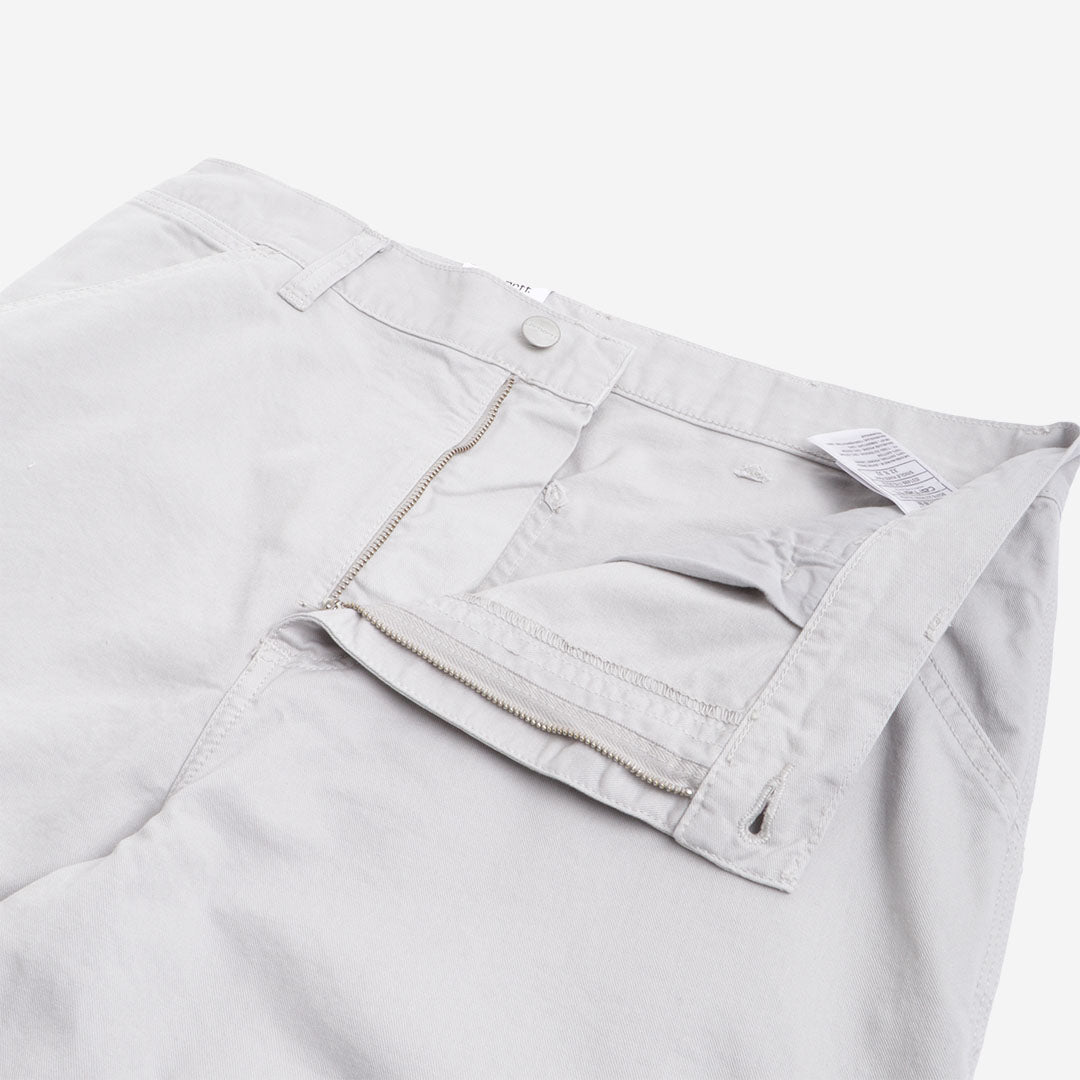 main Carhartt WIP Single Knee Pant, Sonic Silver (Garment Dyed), Detail Shot 4