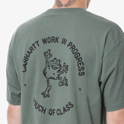 Carhartt WIP Stamp T-Shirt, Duck Green/Black (Stone Washed), Detail Shot 4