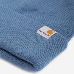 thumbnail Carhartt WIP Stratus Low Beanie, Prussian Blue, Detail Shot 2