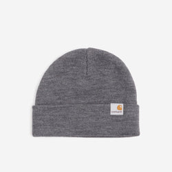 thumbnail Carhartt WIP Stratus Low Beanie, Dark Grey Heather, Detail Shot 1