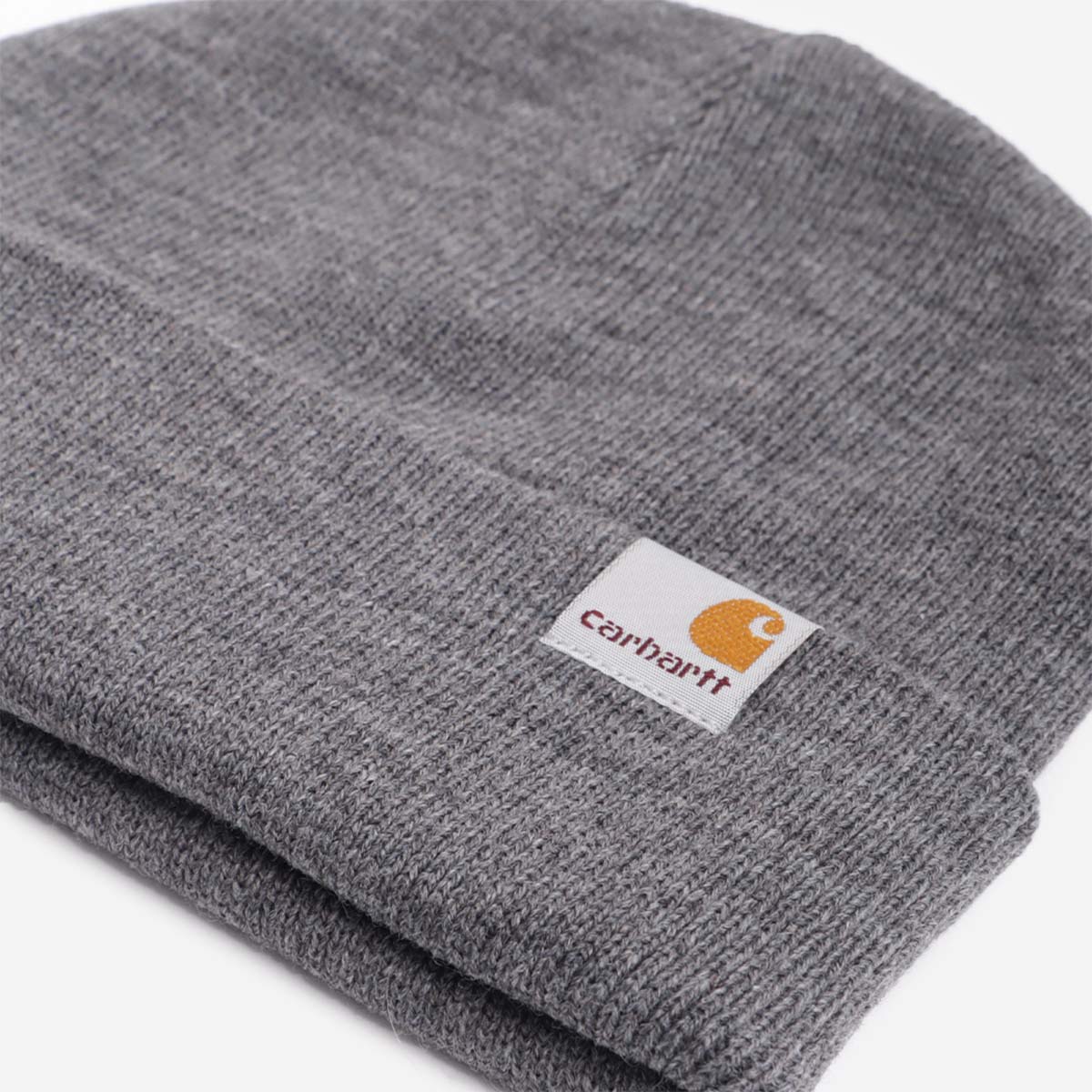 main Carhartt WIP Stratus Low Beanie, Dark Grey Heather, Detail Shot 2