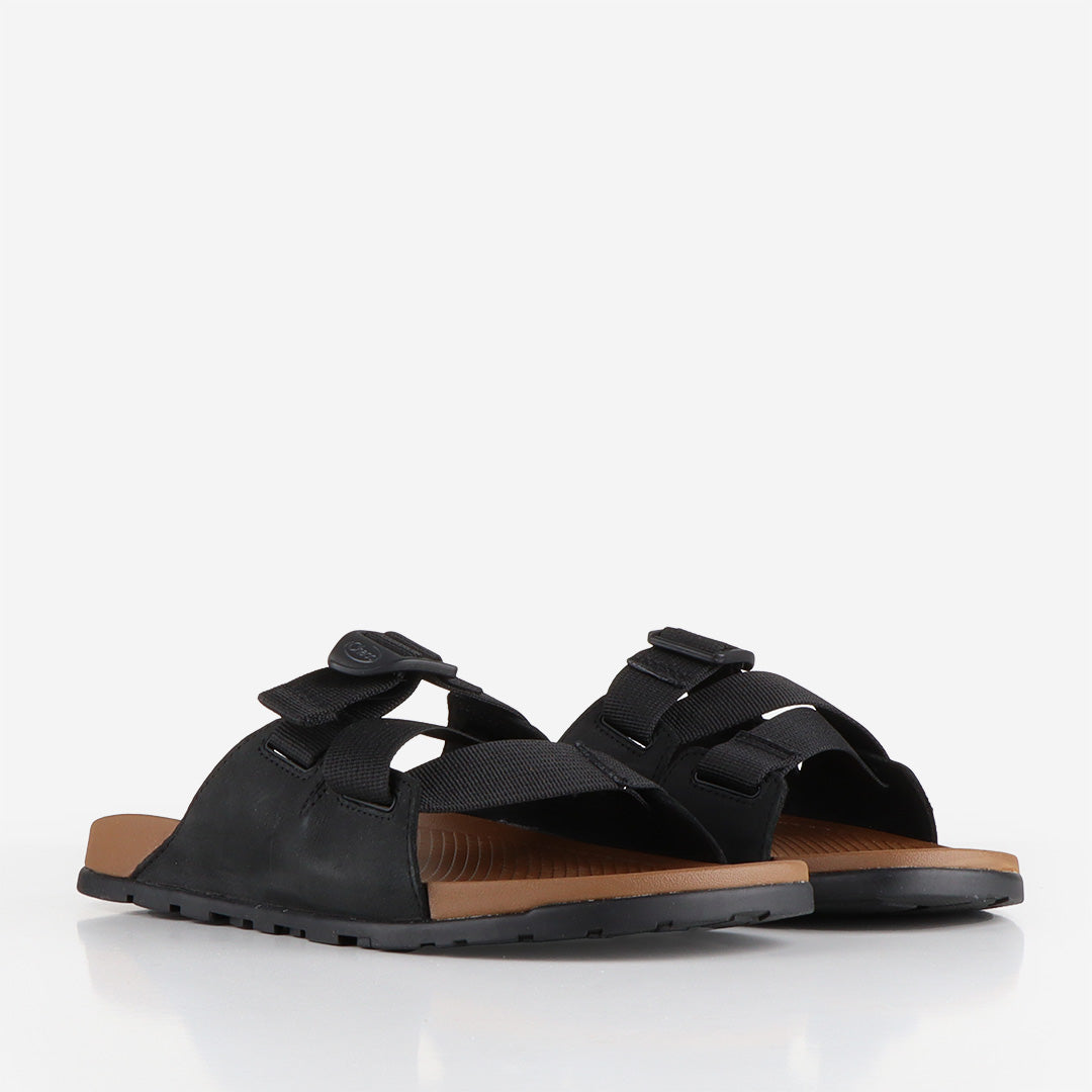 Chaco Lowdown Leather Slides Black Urban Industry