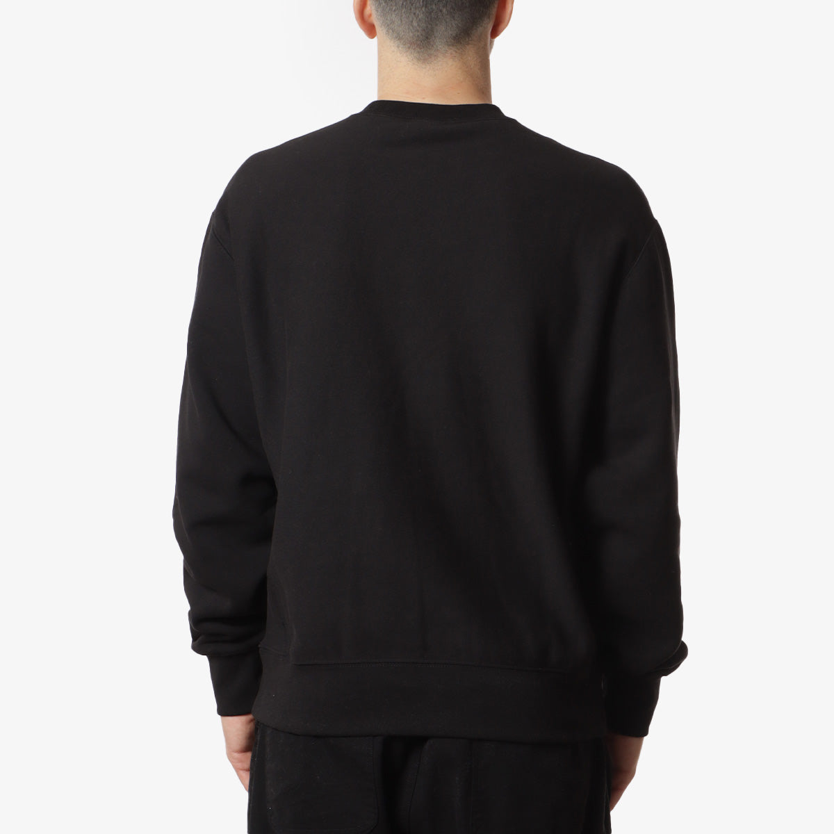 Champion Reverse Weave Crewneck Sweatshirt, Black, Detail Shot 4