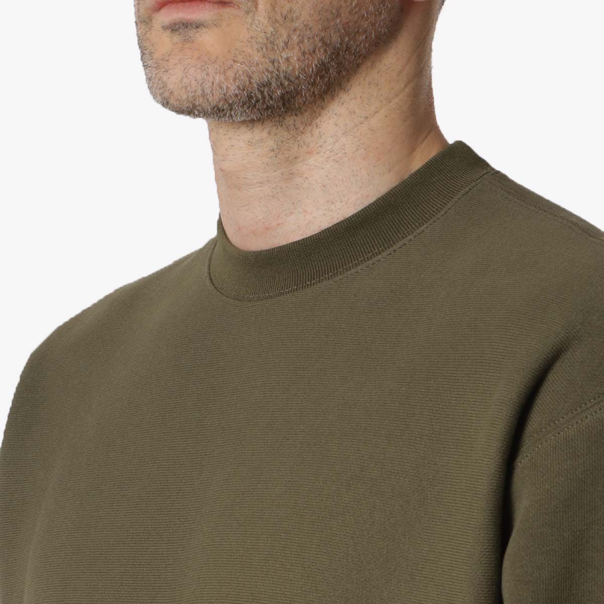 Champion Reverse Weave Crewneck Sweatshirt, Dark Green, Detail Shot 2