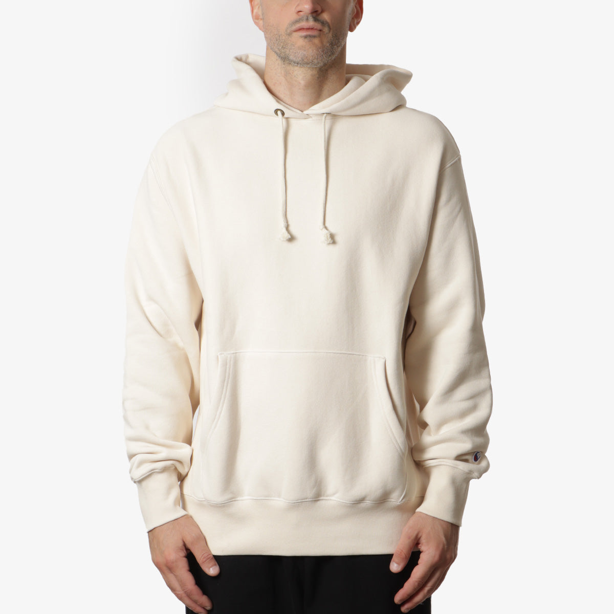 Champion Reverse Weave Hoodie Cream Urban Industry