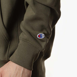 thumbnail Champion Reverse Weave Hoodie, Dark Green, Detail Shot 3