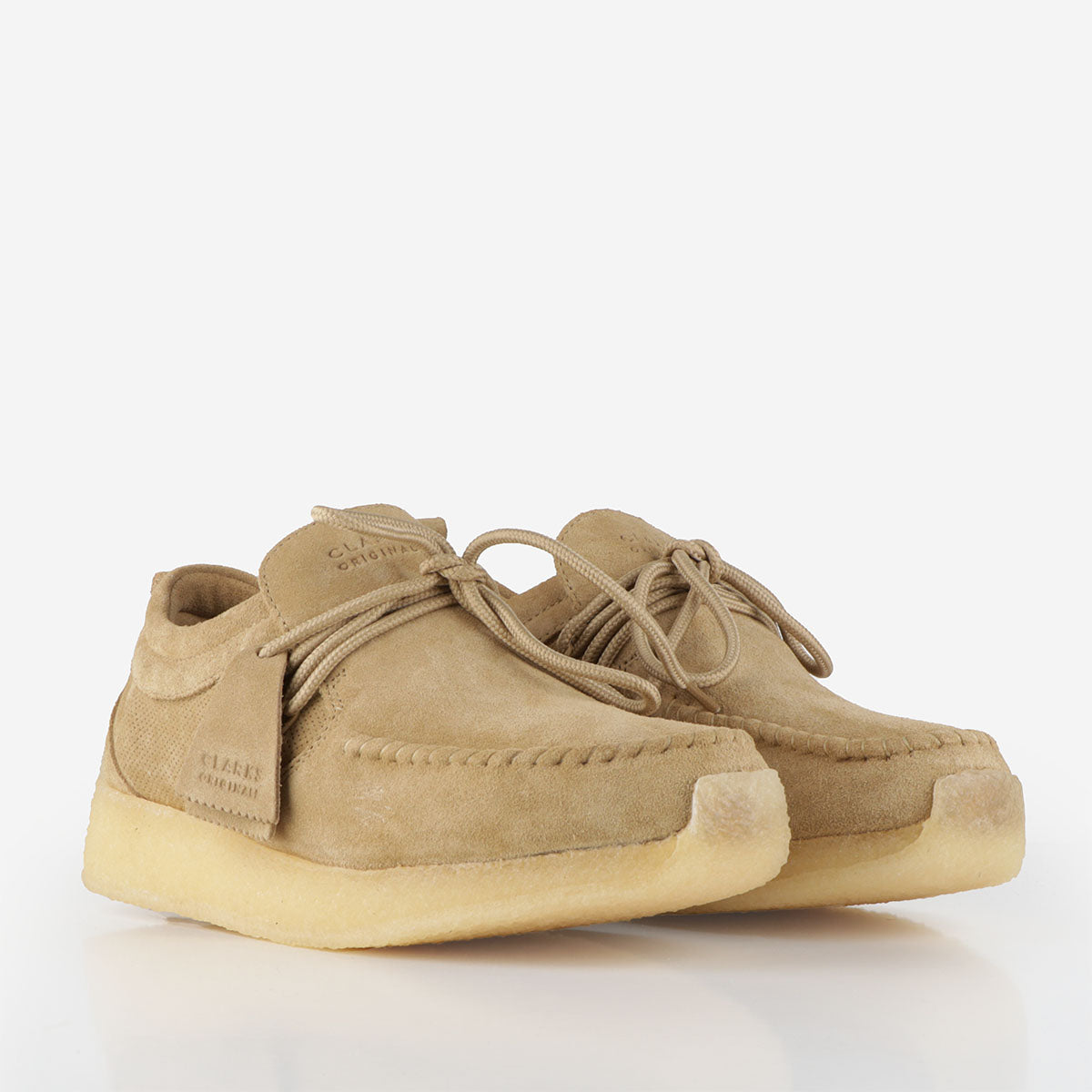 main Clarks Originals 8th Street By Ronnie Fieg Maycliffe Shoes, Dark Sand Suede, Detail Shot 2