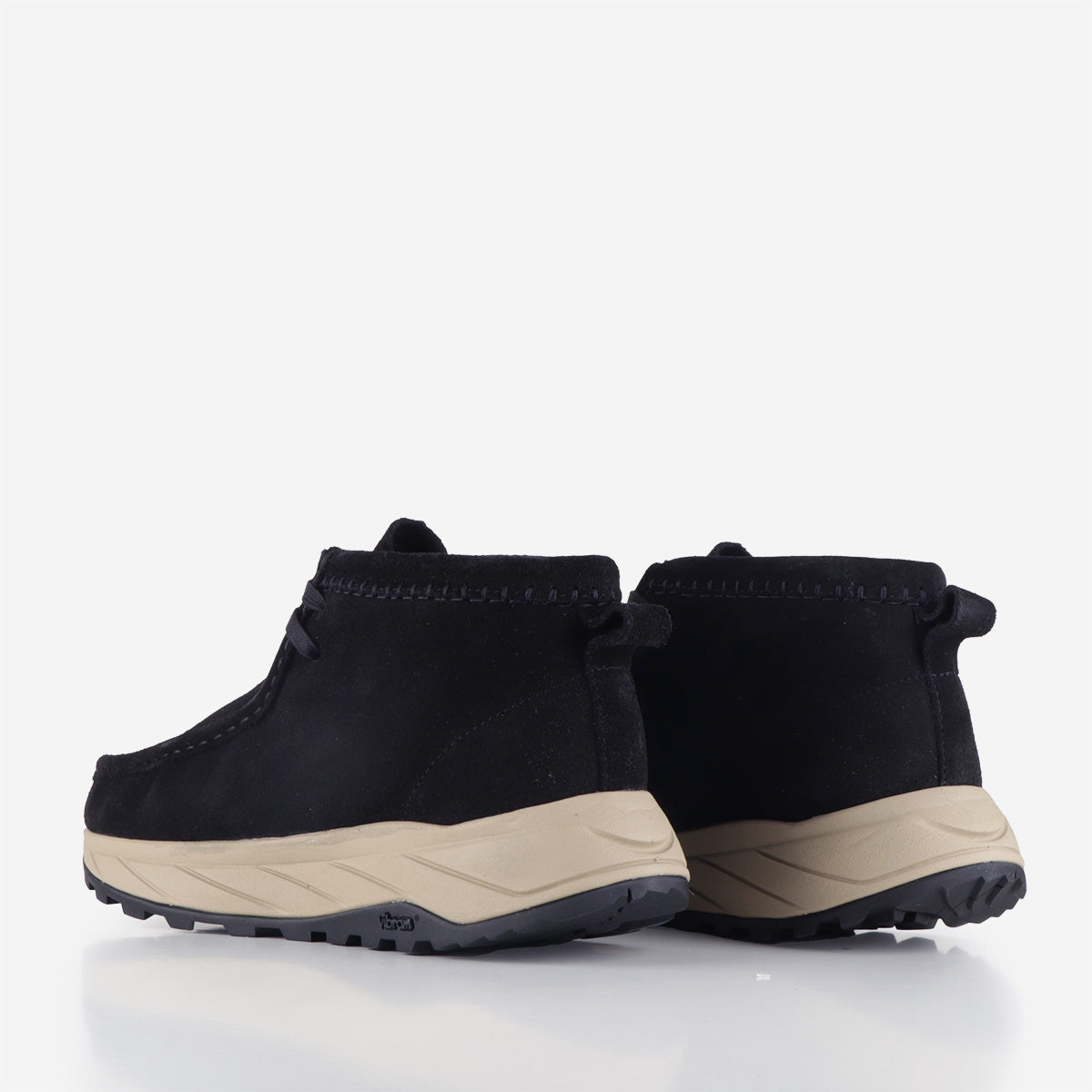 Black suede wallabee sales boots