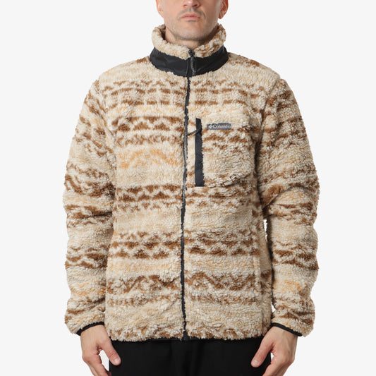 Columbia Winter Pass II Printed Fleece Jacket, Dark Stone Delta Madras Multi, Detail Shot 1