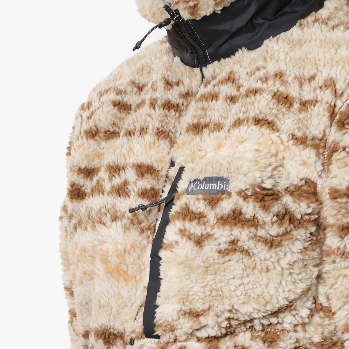 Columbia Winter Pass II Printed Fleece Jacket, Dark Stone Delta Madras Multi, Detail Shot 2