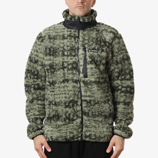 Columbia Winter Pass II Printed Fleece Jacket, Greenscape Stippled Stripe, Detail Shot 1