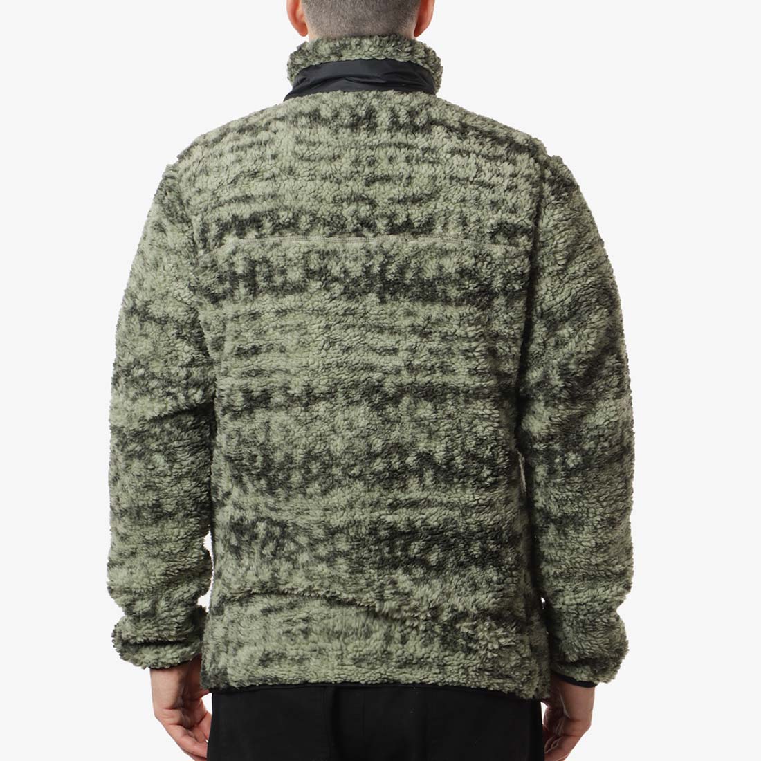 Columbia Winter Pass II Printed Fleece Jacket, Greenscape Stippled Stripe, Detail Shot 4