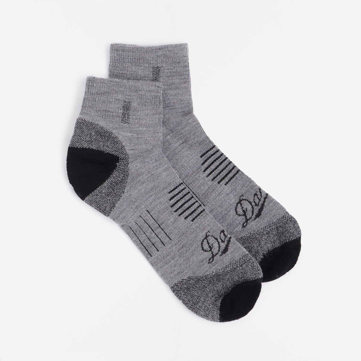 Danner Merino Lightweight Hiking Quarter Crew Socks, Grey, Detail Shot 1