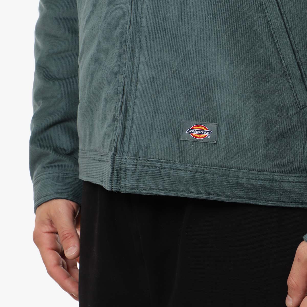 main Dickies Corduroy Eisenhower Jacket, Lincoln Green, Detail Shot 3