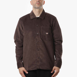 thumbnail Dickies Corduroy Shirt, Chocolate Brown, Detail Shot 1