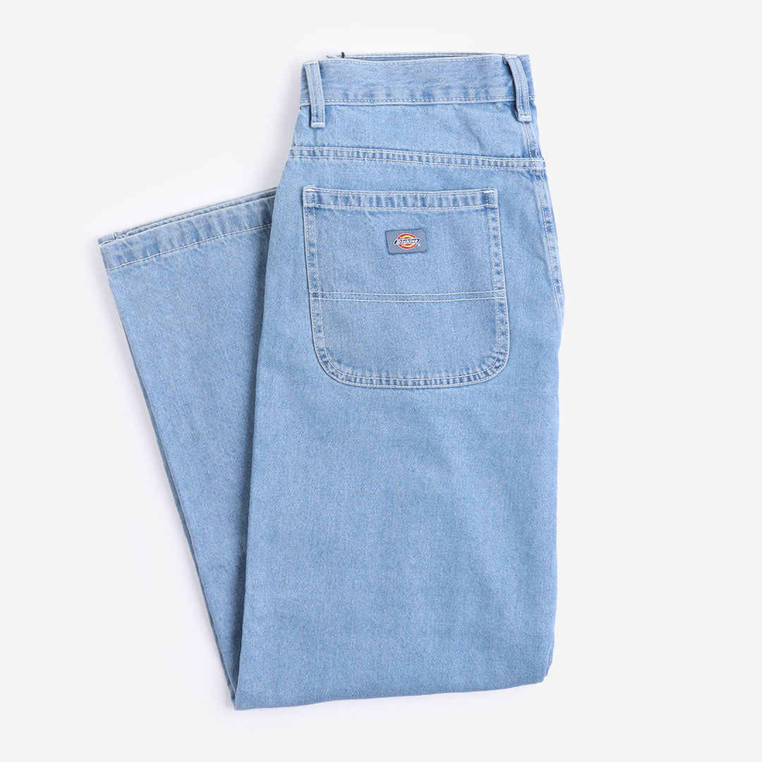 main Dickies Double Knee Denim Trousers, Light Wash, Detail Shot 1