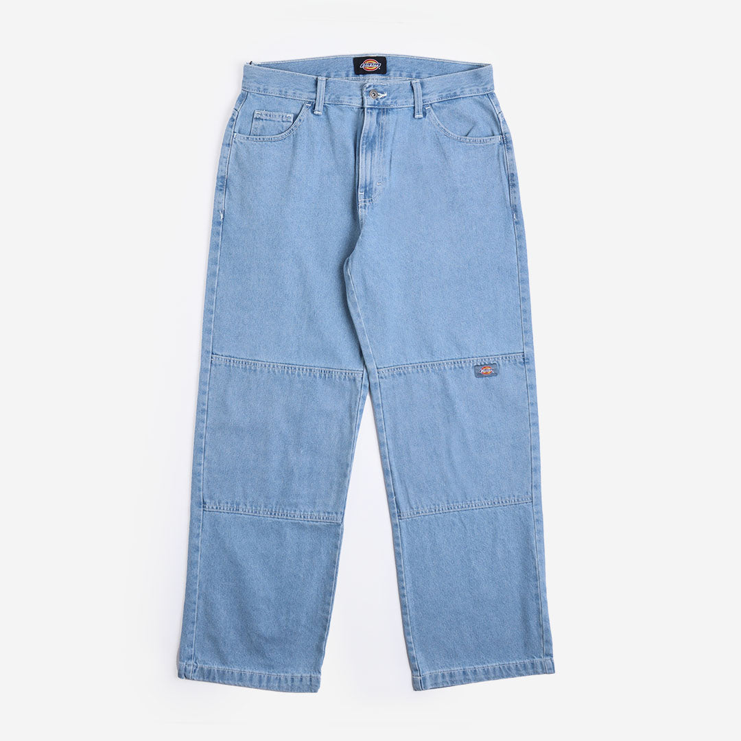 main Dickies Double Knee Denim Trousers, Light Wash, Detail Shot 2