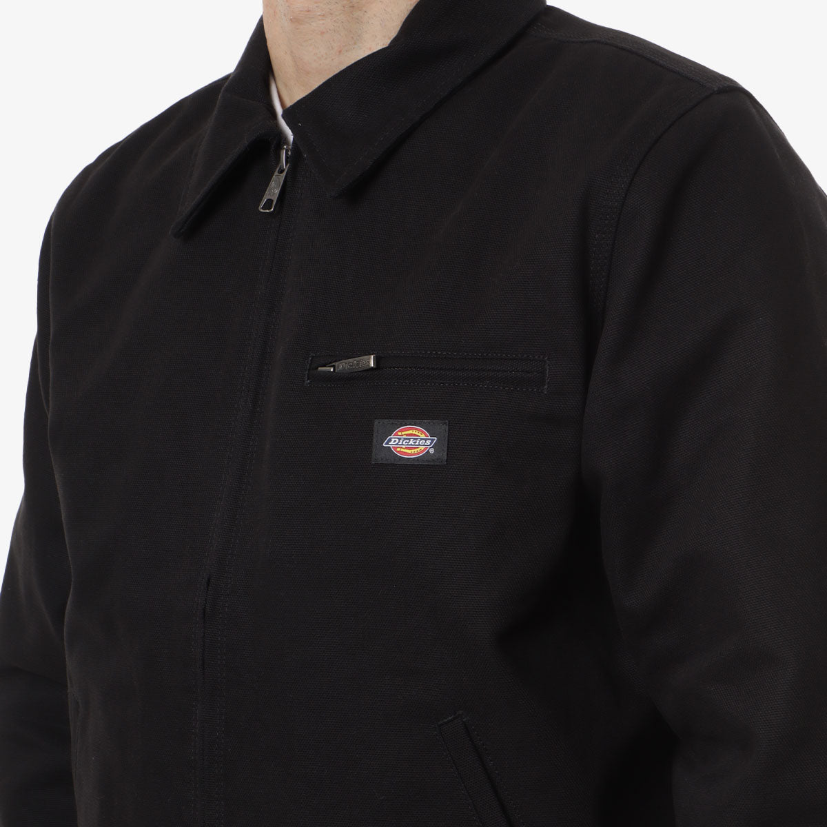 Dickies Duck Canvas Painter Jacket, Black, Detail Shot 2