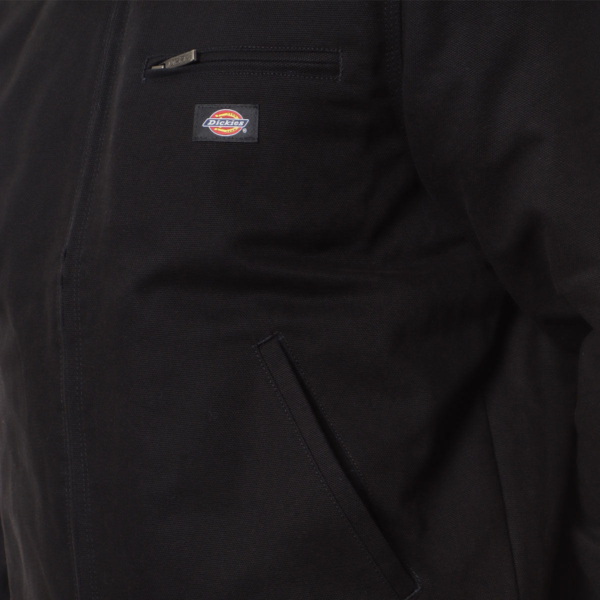 Dickies Duck Canvas Painter Jacket, Black, Detail Shot 3