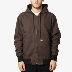 thumbnail Dickies Duck Canvas Hooded Jacket, Dark Brown, Detail Shot 1