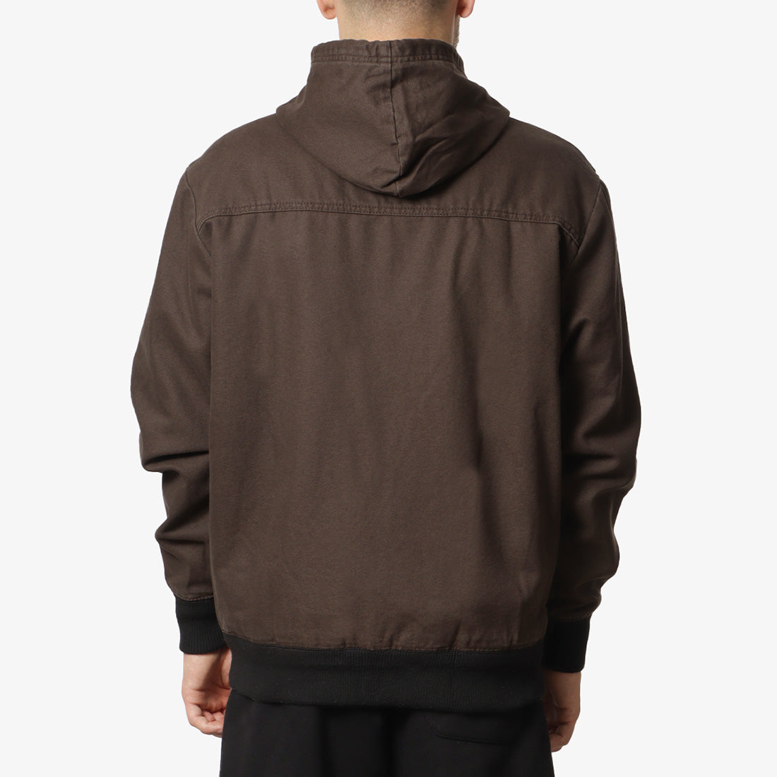 Dickies Duck Canvas Hooded Jacket, Dark Brown, Detail Shot 3