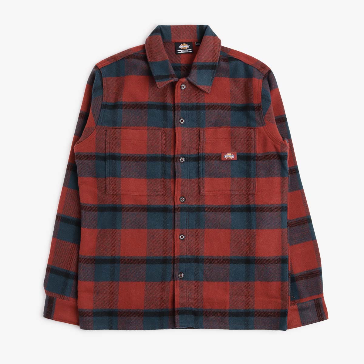 main Dickies Coaling Shirt, Coaling Check Dark, Detail Shot 1