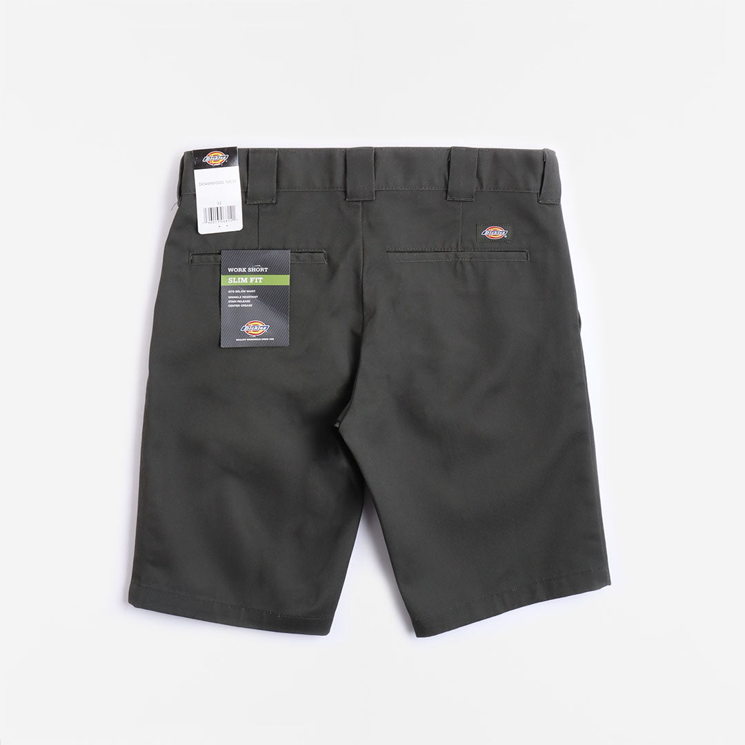 main Dickies Slim Fit Recycled Shorts, Olive Green, Detail Shot 3