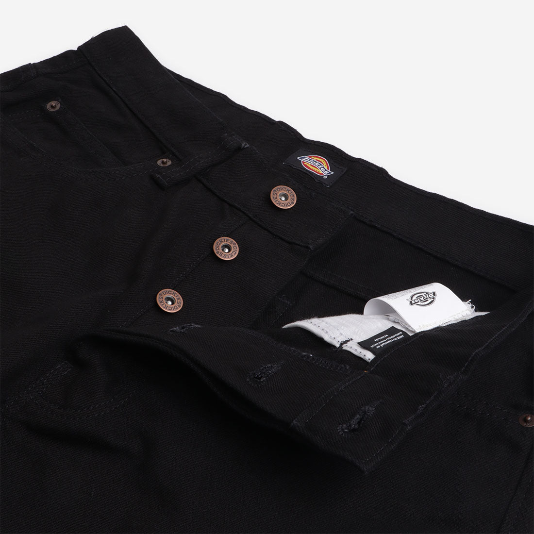 main Dickies Thomasville Denim Trousers, Rinsed Black, Detail Shot 3