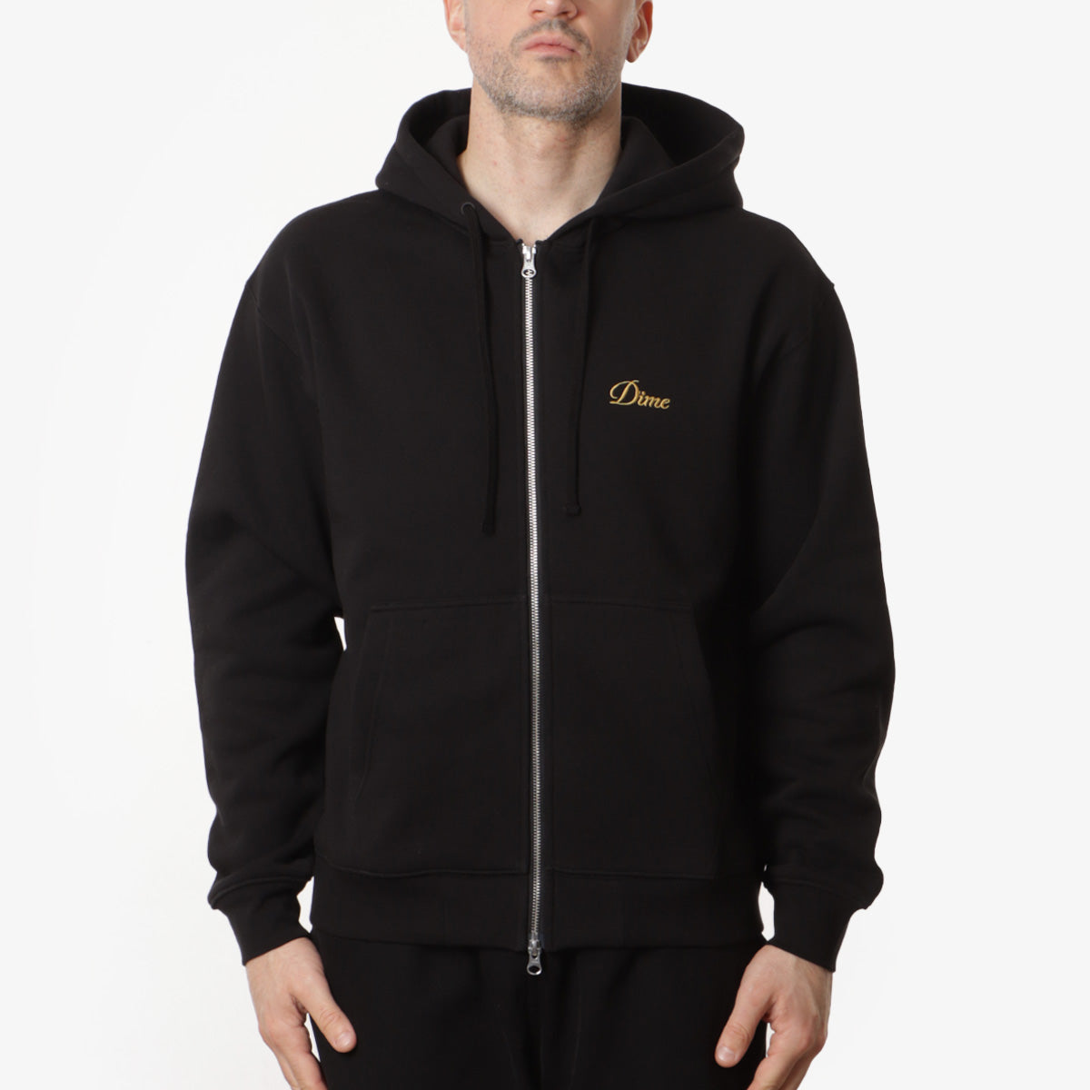 main Dime Cursive Small Logo Zip Hoodie