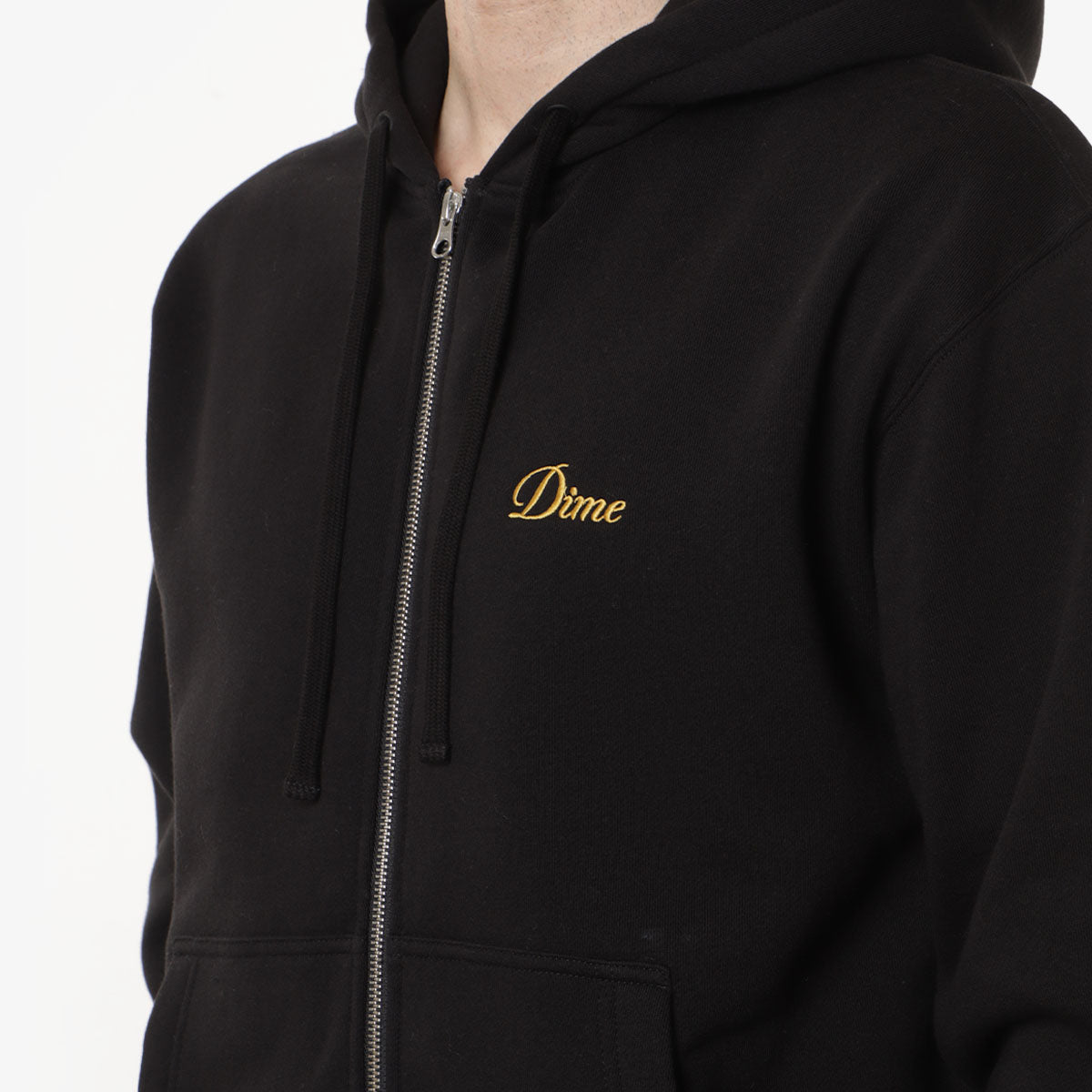 Dime Cursive Small Logo Zip Hoodie