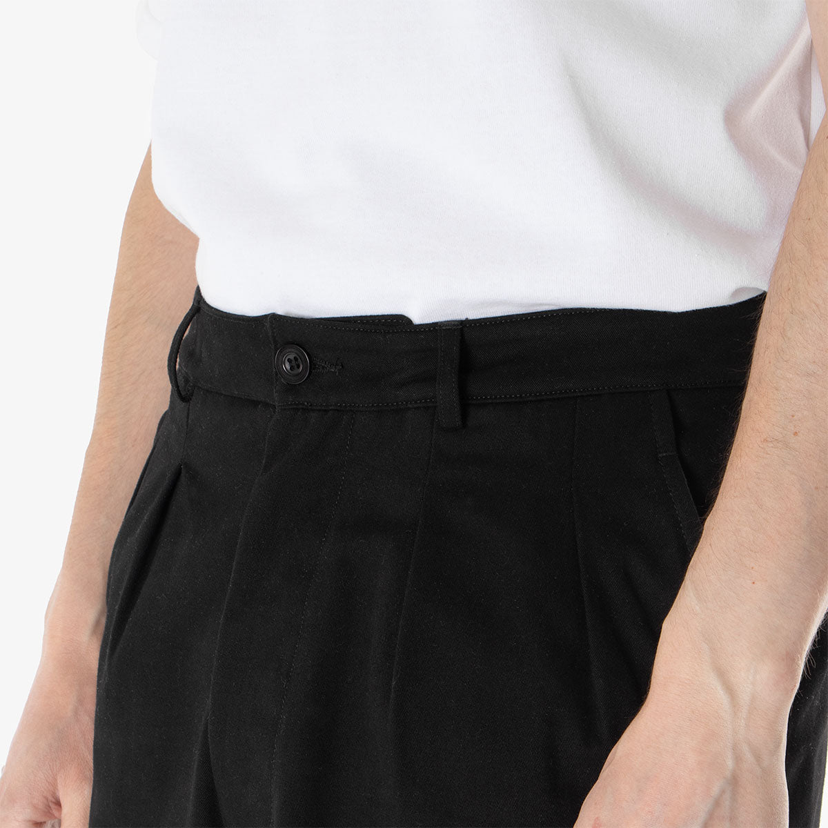 main Dispatches Foreman Double Pleat Pant, Black, Detail Shot 4