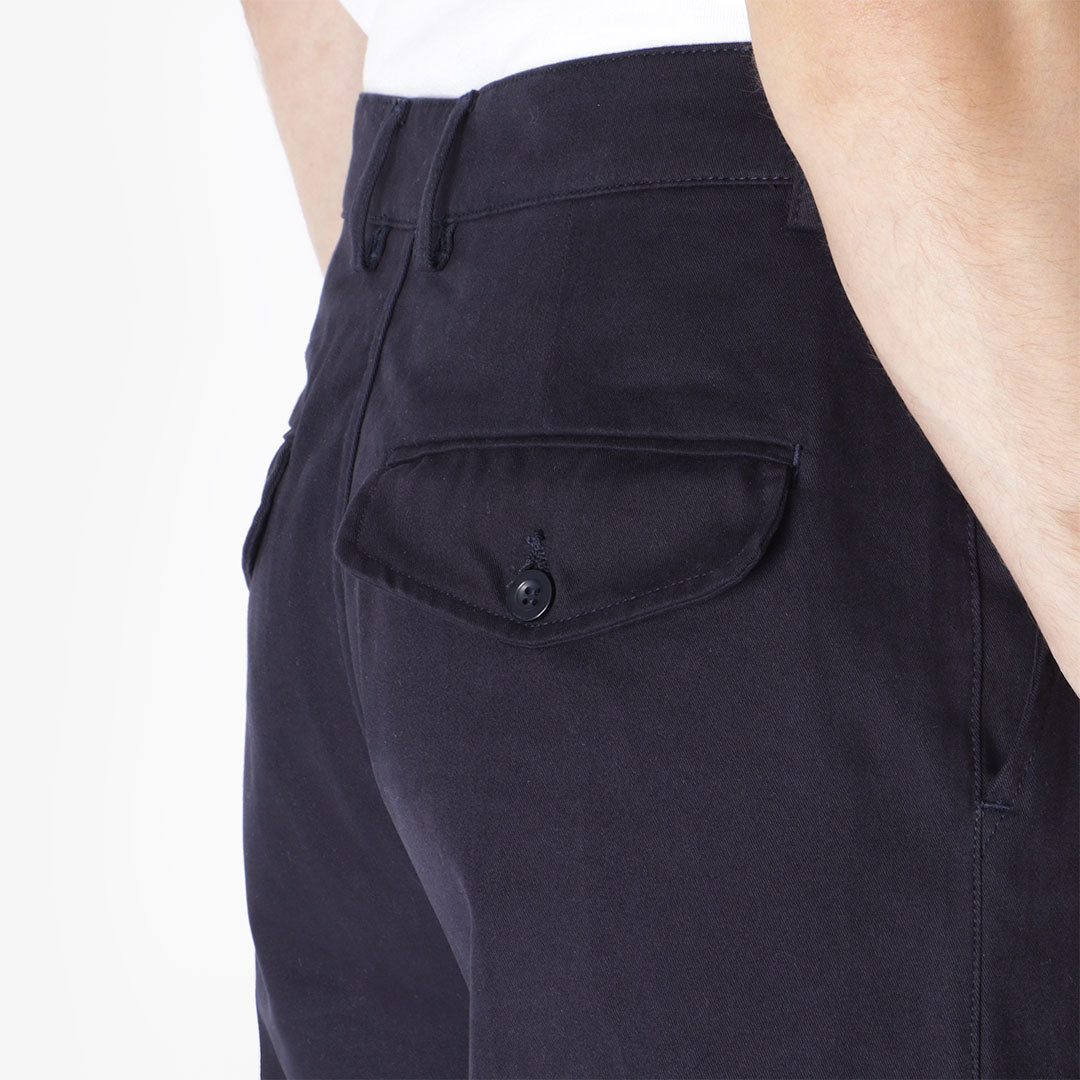 Dispatches Foreman Double Pleat Pant, Navy, Detail Shot 4