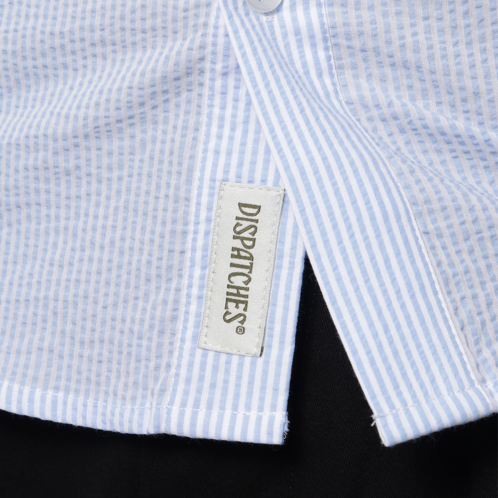 main Dispatches Foreman Seersucker Shirt, Blue Stripes, Detail Shot 5